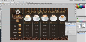 Eclipse Digital Media Digital Signage PSD Digital Menu Board Template Coffee Shop Design Version 2 Full