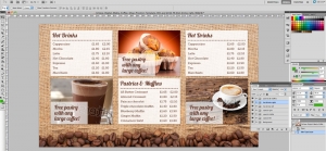 Eclipse Digital Media Digital Signage PSD Digital Menu Board Template Coffee Shop Design Version 1 Full