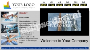 Eclipse Digital Media Digital Signage - Corporate / Business Template - ONELAN Digital Signage Layout Package Full