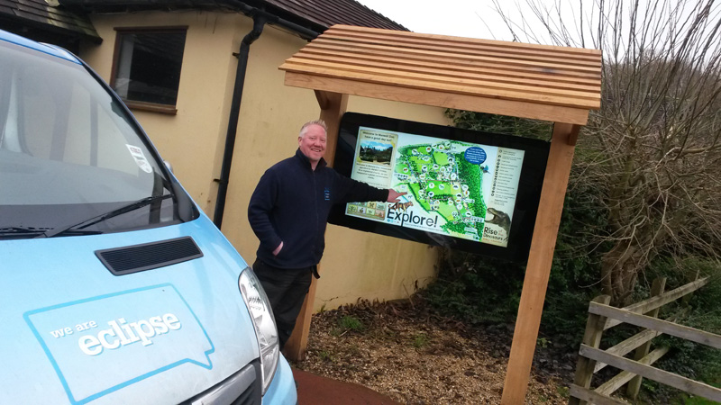 Eclipse Digital Media Digital Signage - Marwell Wildlife Zoo, Outdoor Interactive Touch Wayfinding Map