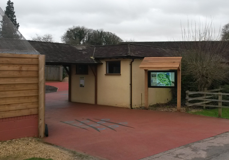 Eclipse Digital Media Digital Signage - Marwell Wildlife Zoo, Outdoor Interactive Touch Wayfinding Map at Encounter Village