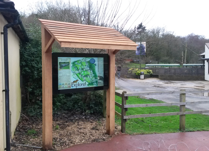 Eclipse Digital Media Digital Signage - Marwell Wildlife Zoo, Outdoor Interactive Touch Wayfinding Map Entrance to Encounter Village