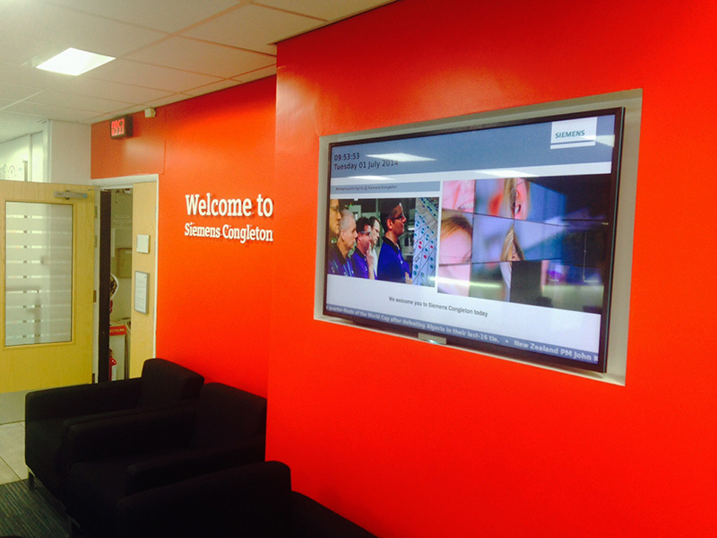 Eclipse Digital Media Digital Signage Solutions - Siemens Digital Signage Case Study - Congleton 1