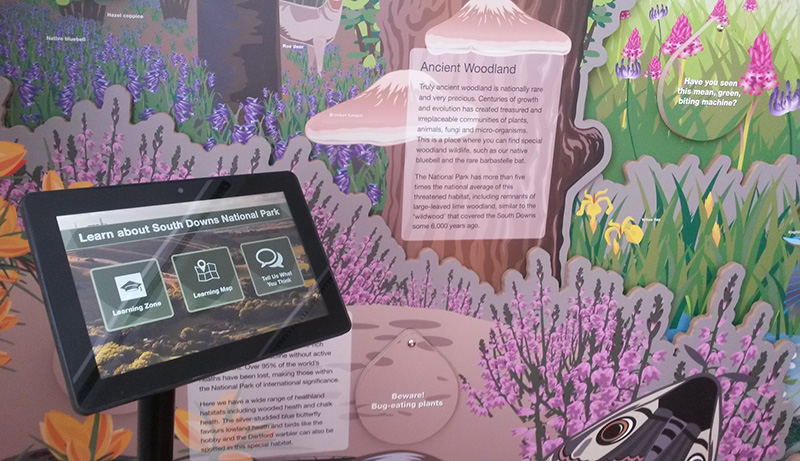 Eclipse Digital Media - Digital Signage Solutions - South Downs National Park Exhibition Digital Signage Case Study using embed signage - Tablet 1