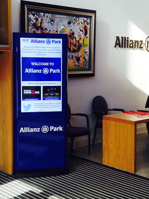 Eclipse Digital Media - Digital Signage Solutions - Allianz Park Digital Signage Reception 1