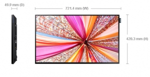 Eclipse Digital Media - Digital Signage Solutions - Samsung Smart Signage Platform (SSP) SOC Displays - 32" 350 nits Brightness - DB-D Dimensions