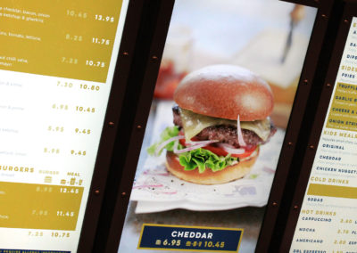 eclipse digital media digital signage solutions restaurant prime burger stpancras menuboards