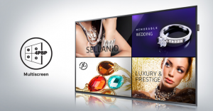 Eclipse Digital Media - Digital Signage Shop - Samsung 4K UHD QMF Smart Signage Series Displays - Multiscreen 4 PiP