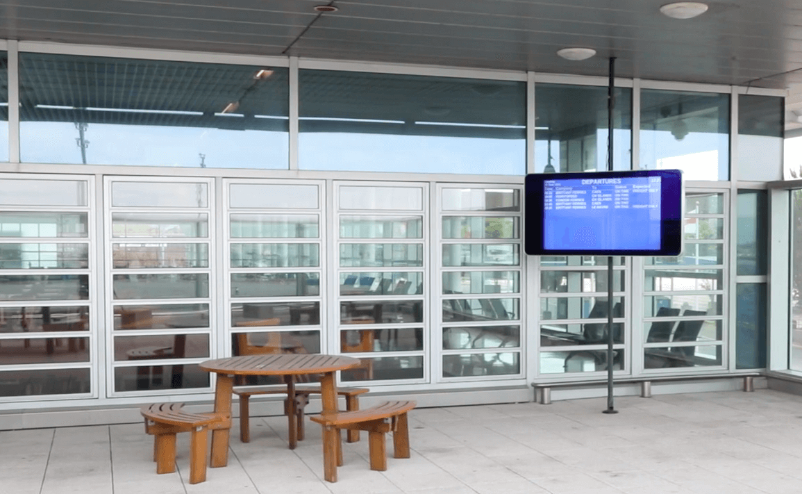 Eclipse Digital Media - Digital Signage, AV and LED - Portsmouth International Port IP65 Rated Outdoor Screen
