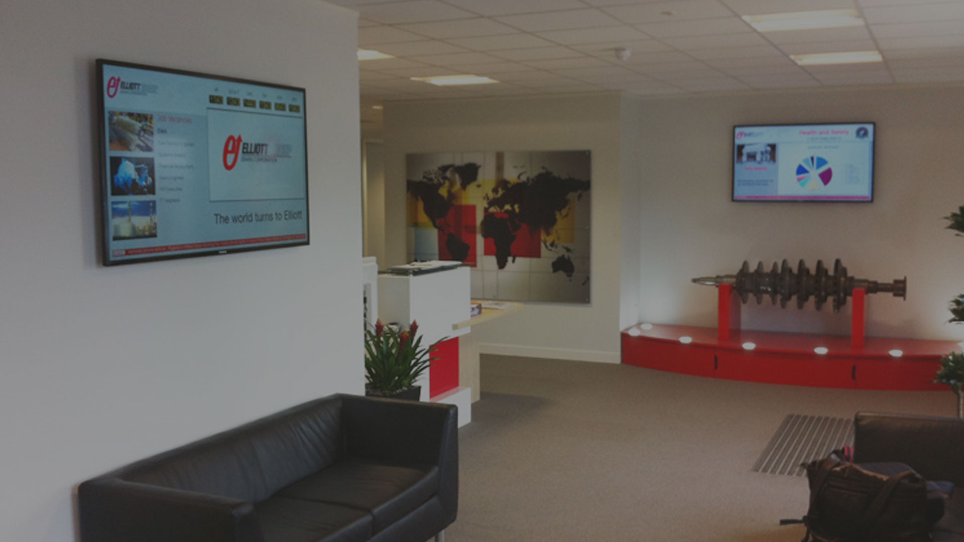Eclipse Digital Media Digital Signage Solution Reception displays
