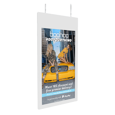 Eclipse Digital Media - Digital Signage Shop - Double-sided hanging display